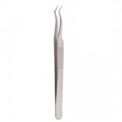 Serrated Handle Eyelash Tweezer Serrated Handle Eyelash Tweezer