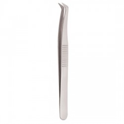 Serrated Handle Eyelash Tweezer Serrated Handle Eyelash Tweezer