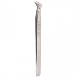 Serrated Handle Eyelash Tweezer Serrated Handle Eyelash Tweezer