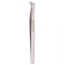 Serrated Handle Eyelash Tweezer Serrated Handle Eyelash Tweezer