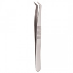 Serrated Handle Eyelash Tweezer Serrated Handle Eyelash Tweezer