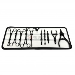 Body Piercing Tools Kits (10 PCS)- Black Oxide Coated