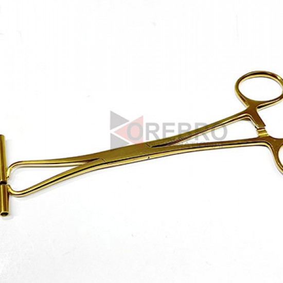 Extra Long Septum Forceps- Gold Oxide Coated