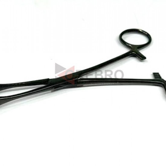 Forester(Sponge) Forceps, Slotted- Black Oxide Coated