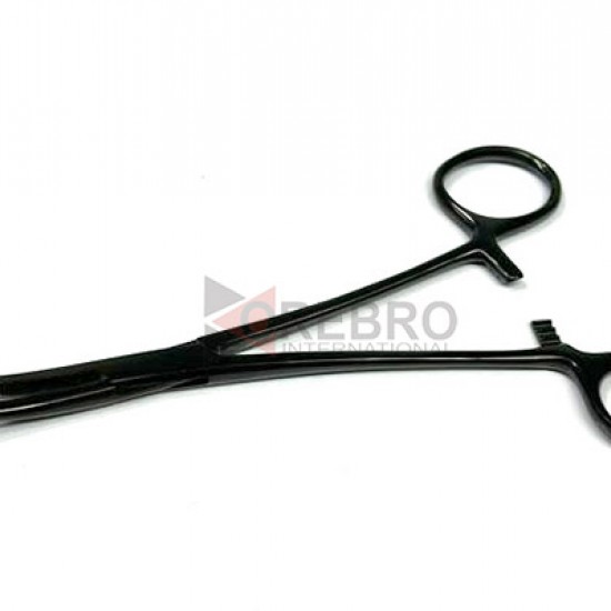 Hemostatic Forceps, Curved- Black Oxide Coated