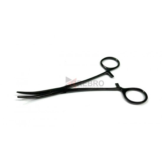 Hemostatic Forceps, Curved- Black Oxide Coated