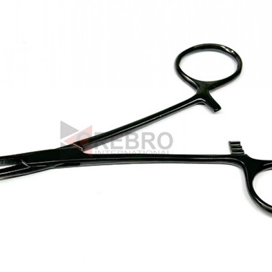 Hemostatic Forceps, Curved- Black Oxide Coated
