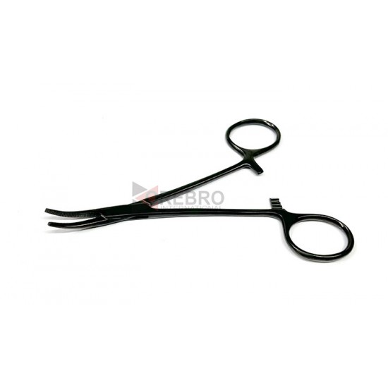 Hemostatic Forceps, Curved- Black Oxide Coated